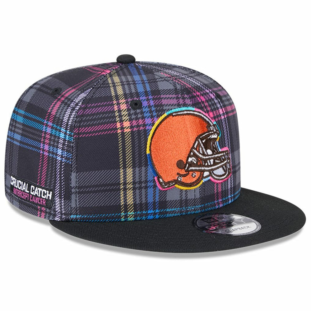 NFL Cleveland Browns 2024 NFL Crucial Catch Plaid 9FIFTY Snapback Hat