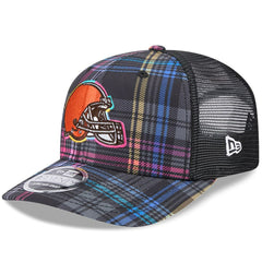 NFL Cleveland Browns 2024 NFL Crucial Catch Plaid 9SEVENTY Trucker Snapback Hat