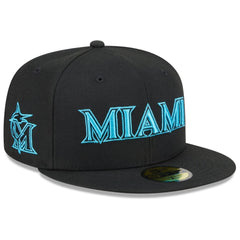 Miami Marlins 2025 City Connect 59FIFTY Fitted Hat - Black | New Era