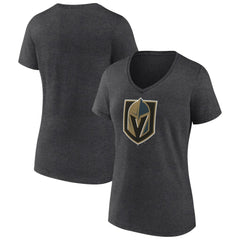 Vegas Golden Knights Women's Primary Logo V-Neck T-Shirt