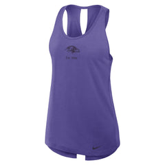 NFL Baltimore Ravens Women's Glory Open-Back Crisscross Dri-FIT Tank Top
