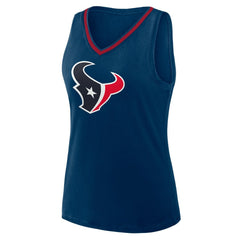NFL Houston Texans Logo Athletic Women's Stellar Win V-Neck Tank Top