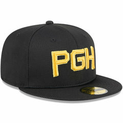 Pittsburgh Pirates City Connect Batting Practice 59FIFTY Fitted Hat - Black | New Era