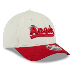 Los Angeles Angels City Connect Batting Practice 9FORTY M-Crown Adjustable Hat - Cream/Red | New Era