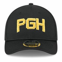 Pittsburgh Pirates City Connect Batting Practice 9FORTY M-Crown Adjustable Hat - Black | New Era