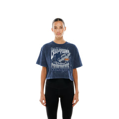 NFL Dallas Cowboys Women's Cropped Boxy Sport Classics Mineral Wash T-Shirt