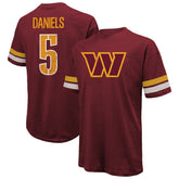 NFL Washington Commanders Jayden Daniels Majestic Threads Name & Number Oversize Fit T-Shirt