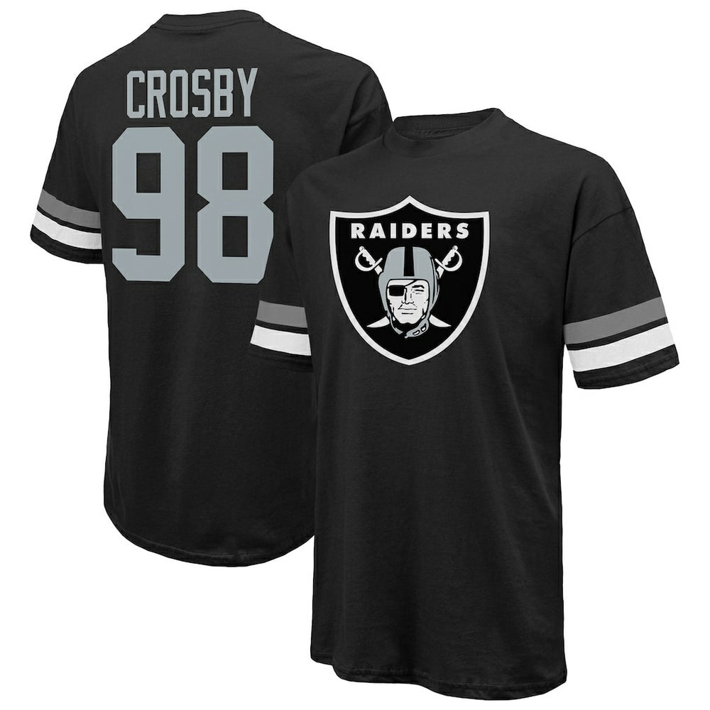 NFL Las Vegas Raiders Maxx Crosby Majestic Threads Name & Number Oversize Fit T-Shirt