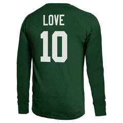 NFL Green Bay Packers Jordan Love Majestic Threads Name & Number Long Sleeve T-Shirt