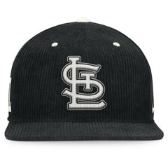 St. Louis Cardinals Pro Corduroy Structured Snapback Hat - Black | Nike