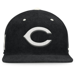 Cincinnati Reds Pro Corduroy Structured Snapback Hat - Black | Nike