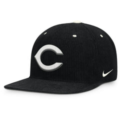 Cincinnati Reds Pro Corduroy Structured Snapback Hat - Black | Nike