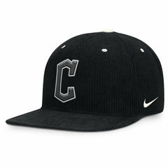 Cleveland Guardians Pro Corduroy Structured Snapback Hat - Black | Nike