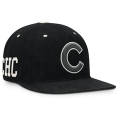 Chicago Cubs Pro Corduroy Structured Snapback Hat - Black | Nike