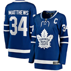 Auston Matthews Toronto Maple Leafs Fanatics Women's Captain Patch Home Breakaway Player Jersey