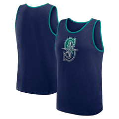 Seattle Mariners Logo Athletic Unmatched Success Tank Top - Navy