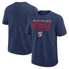 Washington Nationals Logo Athletic Top Notch T-Shirt - Heather Navy