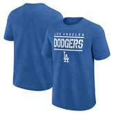 Los Angeles Dodgers Logo Athletic Top Notch T-Shirt - Heather Royal