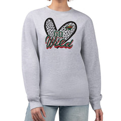 Minnesota Wild G-III 4Her by Carl Banks Women's Animal Print Heart Fleece Pullover Sweatshirt