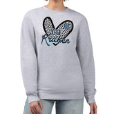 Seattle Kraken G-III 4Her by Carl Banks Women's Animal Print Heart Fleece Pullover Sweatshirt