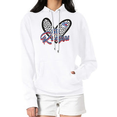 New York Rangers G-III 4Her by Carl Banks Women's Animal Print Heart Fleece Pullover Hoodie