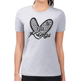 Los Angeles Kings G-III 4Her by Carl Banks Women's Super-Slim Fit Lightweight Animal Print Heart T-Shirt