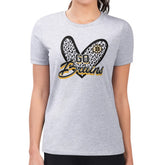 Boston Bruins G-III 4Her by Carl Banks Women's Super-Slim Fit Lightweight Animal Print Heart T-Shirt