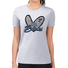 St. Louis Blues G-III 4Her by Carl Banks Women's Super-Slim Fit Lightweight Animal Print Heart T-Shirt