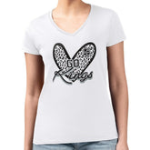 Los Angeles Kings G-III 4Her by Carl Banks Women's Super-Slim Fit Lightweight Animal Print Heart V-Neck T-Shirt