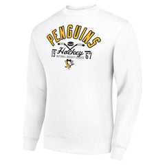 Pittsburgh Penguins Starter Stick And Puck Logo Fleece Pullover Sweatshirt