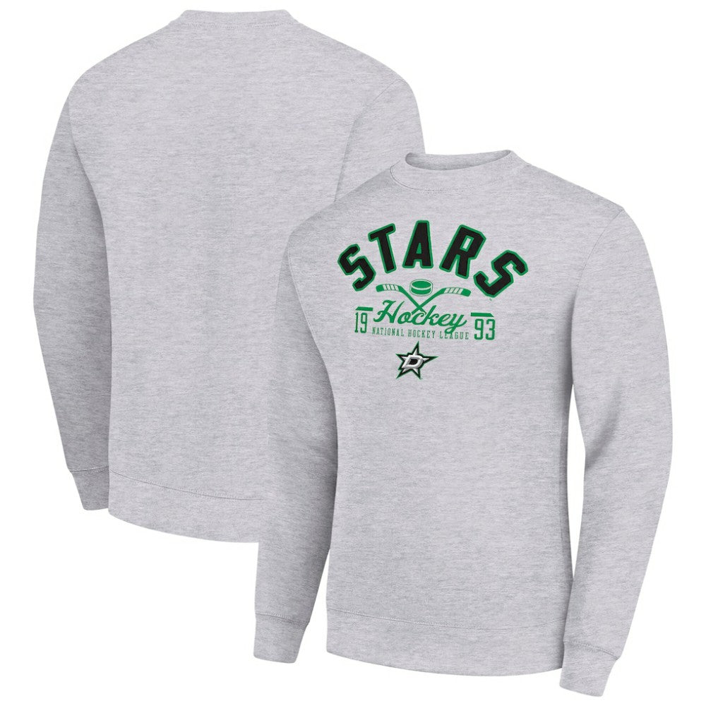 Dallas Stars Starter Stick And Puck Logo Fleece Pullover Sweatshirt