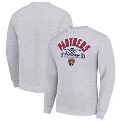 Florida Panthers Starter Stick And Puck Logo Fleece Pullover Sweatshirt