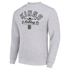 Los Angeles Kings Starter Stick And Puck Logo Fleece Pullover Sweatshirt