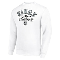 Los Angeles Kings Starter Stick And Puck Logo Fleece Pullover Sweatshirt