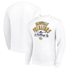 Nashville Predators Starter Stick And Puck Logo Fleece Pullover Sweatshirt