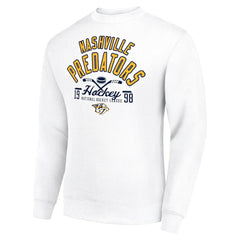 Nashville Predators Starter Stick And Puck Logo Fleece Pullover Sweatshirt