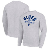 St. Louis Blues Starter Stick And Puck Logo Fleece Pullover Sweatshirt