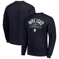 Toronto Maple Leafs Starter Stick And Puck Logo Fleece Pullover Sweatshirt