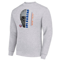 New York Islanders Starter Half Helmet Team Logo Pullover Sweatshirt