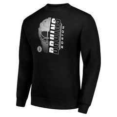 Boston Bruins Starter Half Helmet Team Logo Pullover Sweatshirt