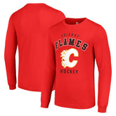 Calgary Flames Starter Logo Long Sleeve T-Shirt