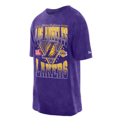 Los Angeles Lakers Old School Sport Vintage Wash T-Shirt - Purple | New Era outlet