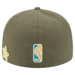 Philadelphia 76ers Tonal Florals 59FIFTY Fitted Hat - Olive | New Era outlet
