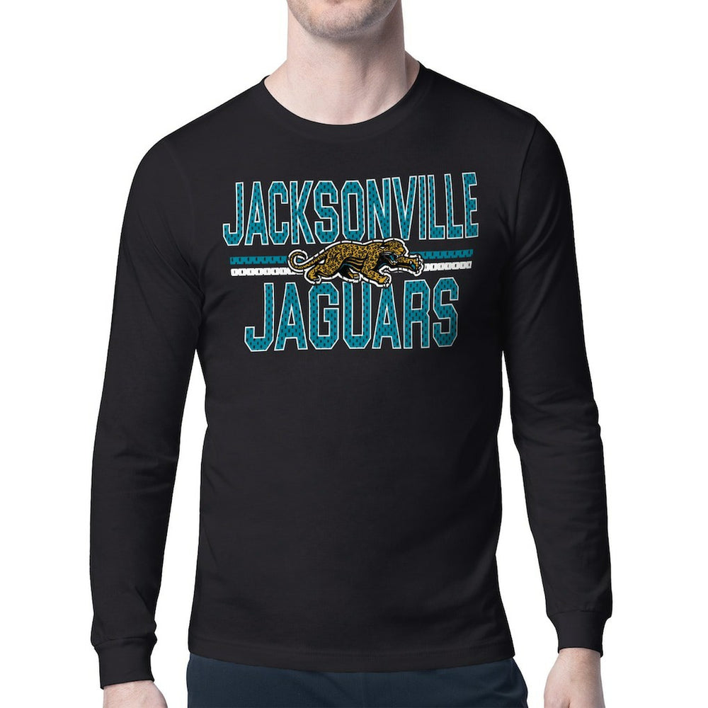 NFL Jacksonville Jaguars Starter Mesh Look Retro Team Logo Long Sleeve T-Shirt