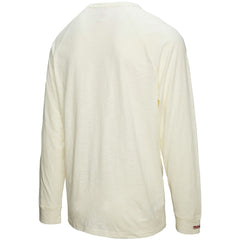 Cincinnati Reds Arched Logo Slub Long Sleeve T-Shirt - Cream | Mitchell & Ness