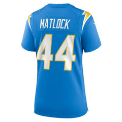 NFL Los Angeles Chargers Scott Matlock Women's Game Jersey