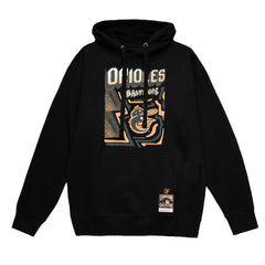 Baltimore Orioles Sidewalk Sketch Pullover Hoodie - Black | Mitchell & Ness