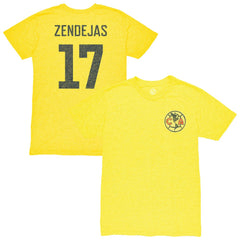 Alejandro Zendejas Club America 1863FC Vintage Player Name & Number Tri-blend T-Shirt / Soccer New