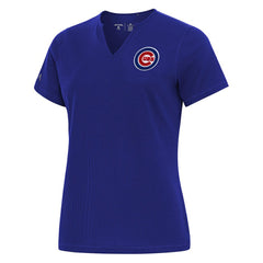 Chicago Cubs Antigua Women's Notch Neck T-Shirt - Royal