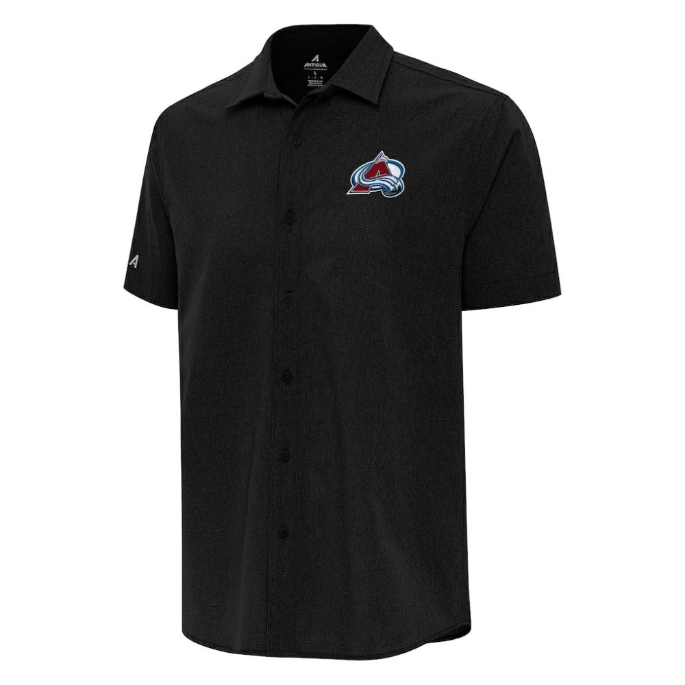 Colorado Avalanche Antigua Activate Woven Short Sleeve Button-Up Shirt